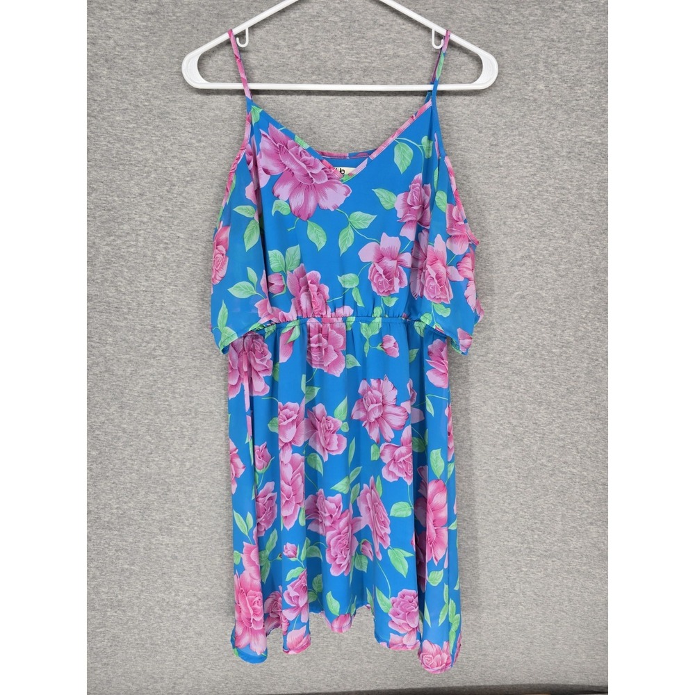 YA Los Angeles Silk Blend Cold Shoulder Floral Maxi Dress L Boho Barbie Romantic